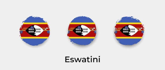 Eswatini flag grunge bubbles icon vector illustration