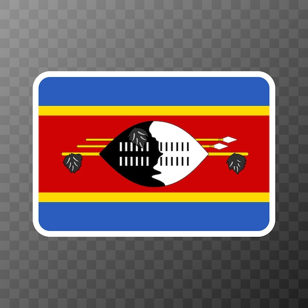 Eswatini flag official colors and proportion vector illustration