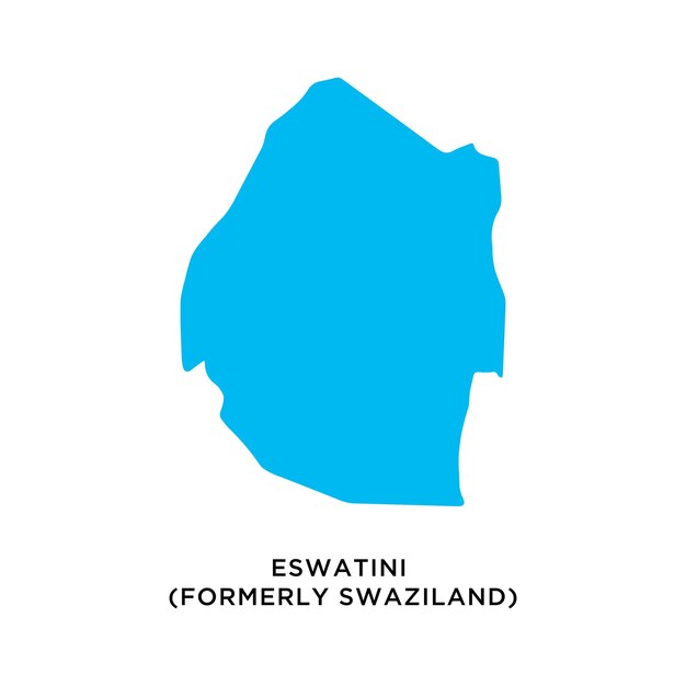 エスワチニ 以前はスワジランド 地図アイコン アフリカ ロゴ グリフデザインイラスト