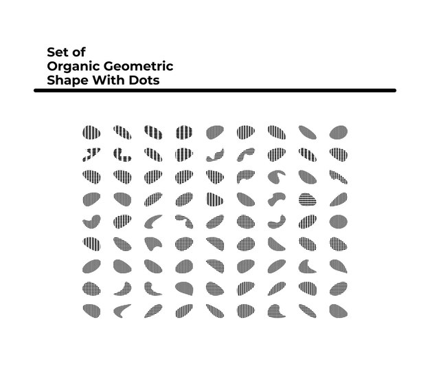 et van organische geometrische vormen met stippen