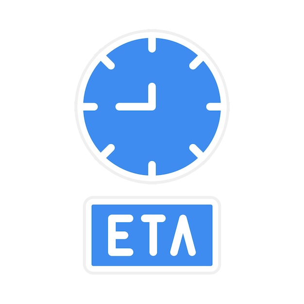 Vector eta icon vector image can be used for airline