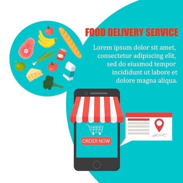 Eten bestellen, boodschappen thuis bezorgen en smartphone-app