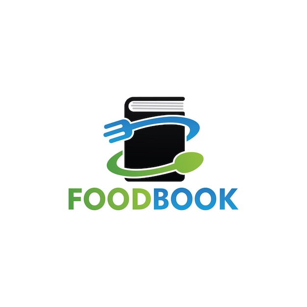 Eten boek logo sjabloonontwerp