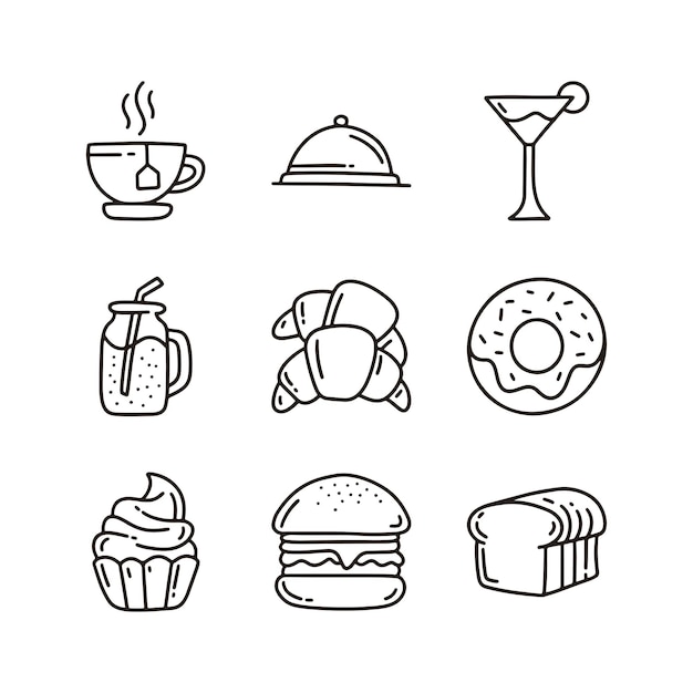 Eten en drinken Icon Set