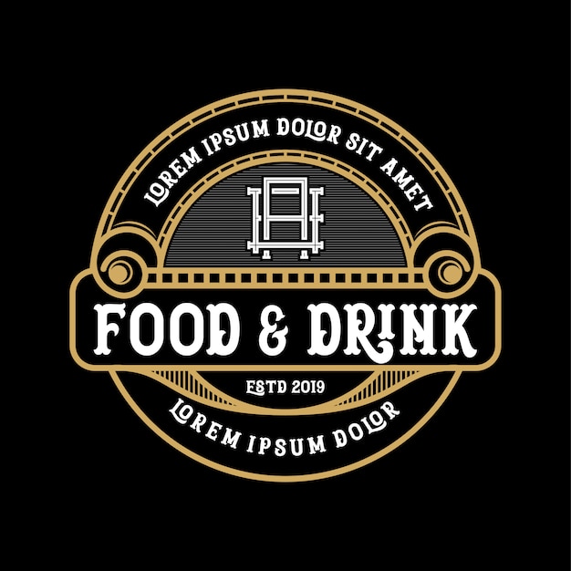 Eten en drinken logo-ontwerp voor product en restaurant