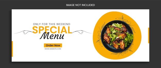eten Facebook omslag sociale media sjabloon restaurant banner ontwerp webbanner