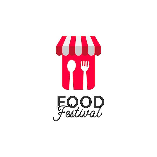 Eten festival logo sjabloon