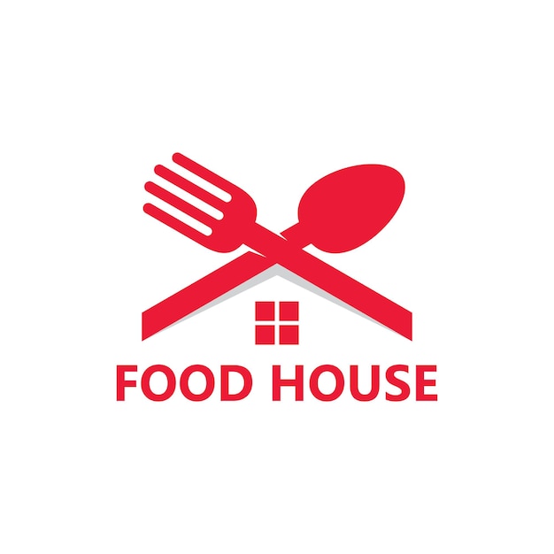 Eten huis logo sjabloonontwerp