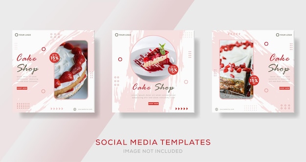 Eten menu banner verhalen post sjabloon voor sociale media premium vector