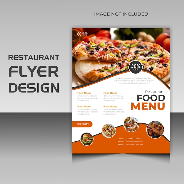 Eten Menu Restaurant Flyer Ontwerp