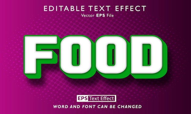 Eten tekst effect