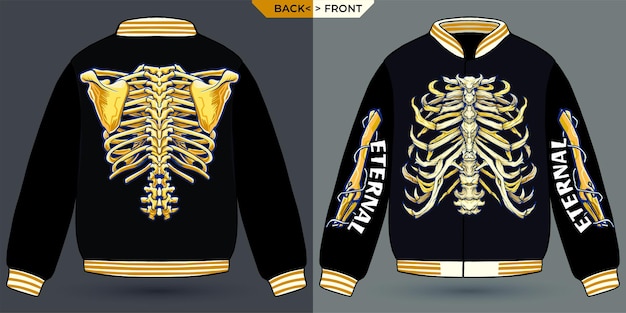 Vector eternal body visualized with a jacket mock up