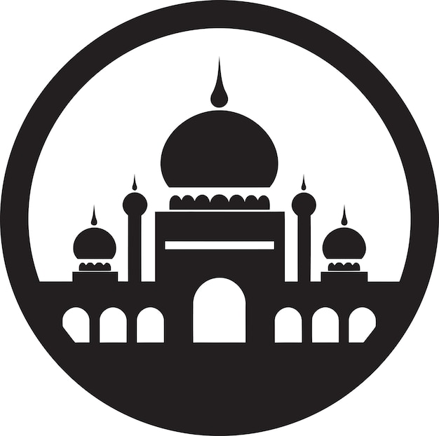 Eternal Essence Iconic Mosque Emblem Celestial Charm Emblematic Mosque Design