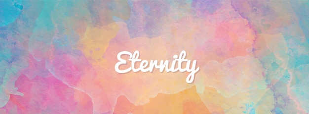 Vector eternity facebook cover in watercolor style