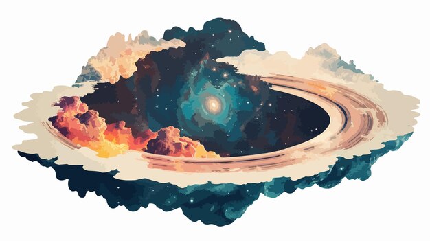 ethereal collage evoking retro galaxy astronomy universes