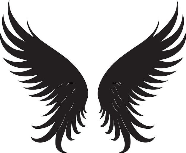 Ethereal Elegance Angel Wings Vector Heavenly Halo Wings Logo Design