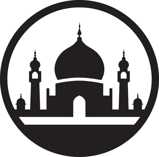 Ethereal Elegance Iconic Mosque Design Heavenly Haven Mosque Vector Icon