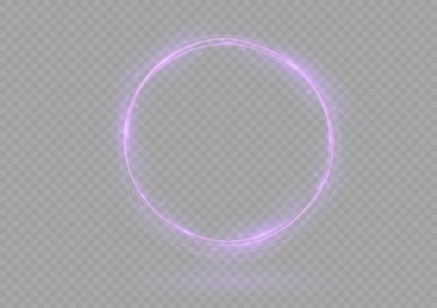 火花の炎を持つエーテルの火のポータルルーン文字を持つ魔女の紫色の円光るトレイル効果