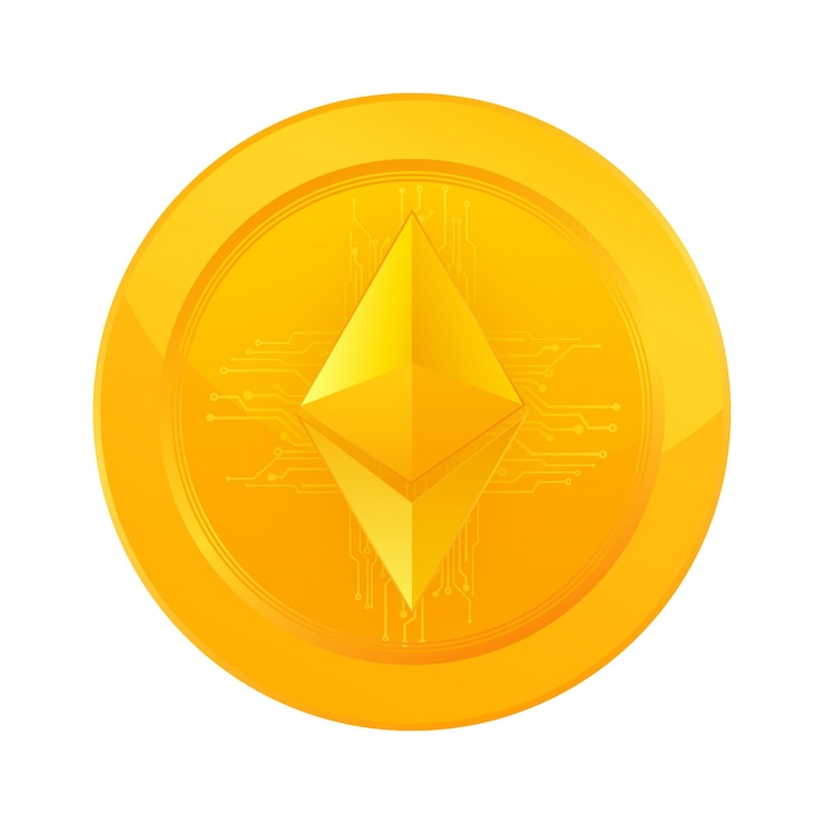 Vector ethereum coin great design for any purposes crypto currency crypto currency coin