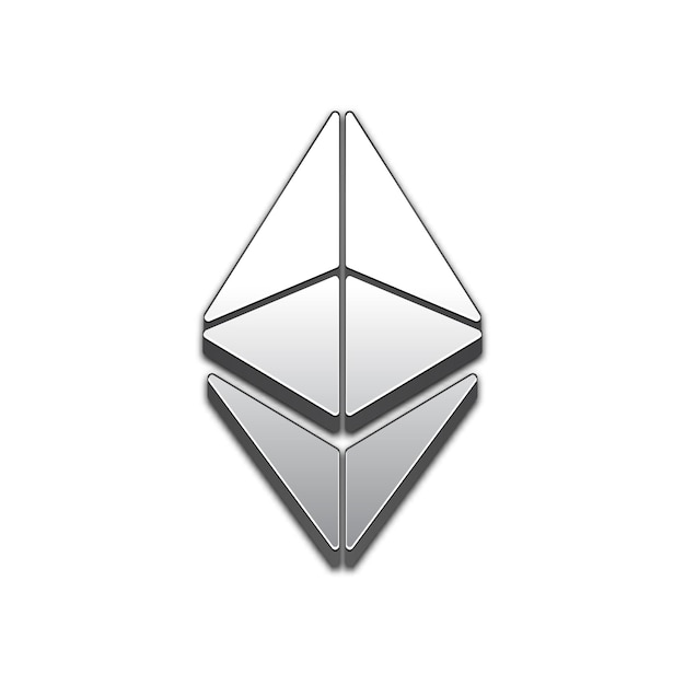 Vector ethereum coin trendy 3d style vector icon