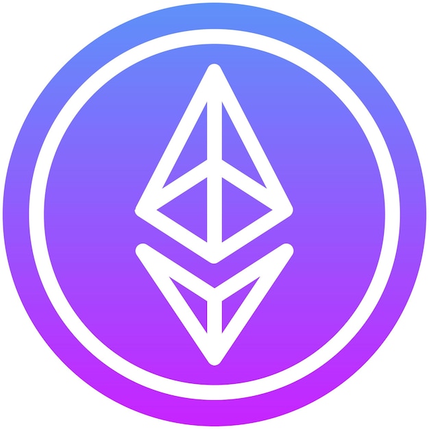Ethereum vector icoon illustratie van Cryptocurrency icoon set