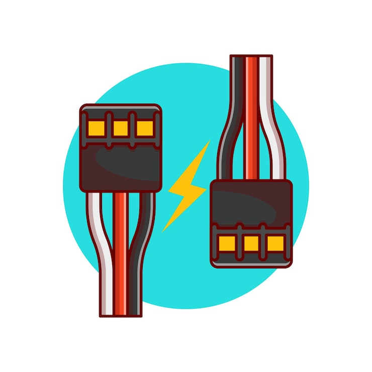 Vector ethernet connector cable vector illustration design