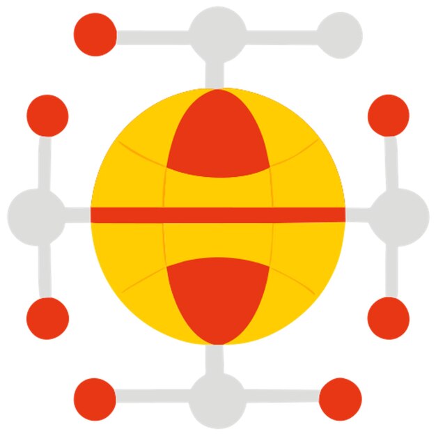 Ethernet netwerk icoon gekleurde vormen