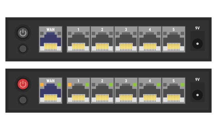 Vector ethernet switch with 6 ports