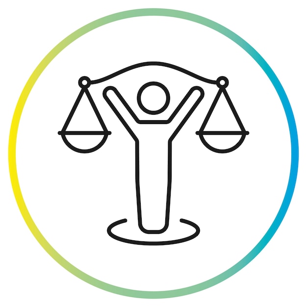 Vector ethic balance icon