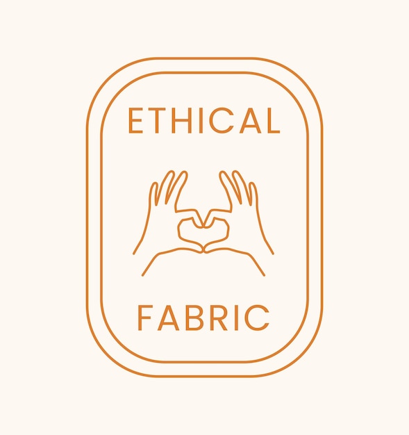 Vector ethical fabric label