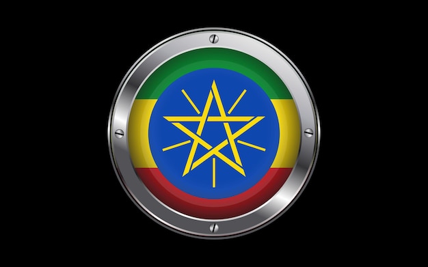 Ethiopia Flag in 3D Vector