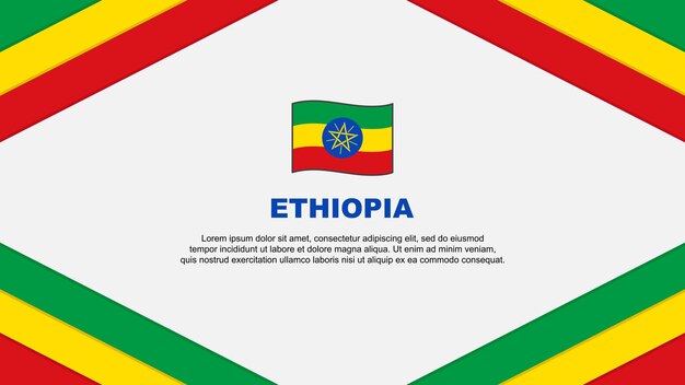 에티오피아 플래그 추상 배경 디자인 템플릿 에티오피아 독립 기념일 배너 만화 벡터 일러스트 에티오피아 템플릿