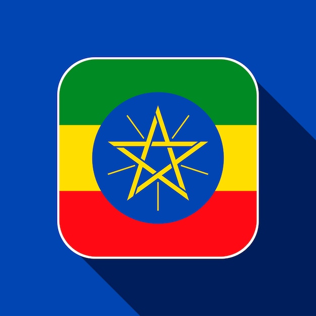 Vector ethiopia flag official colors vector illustration