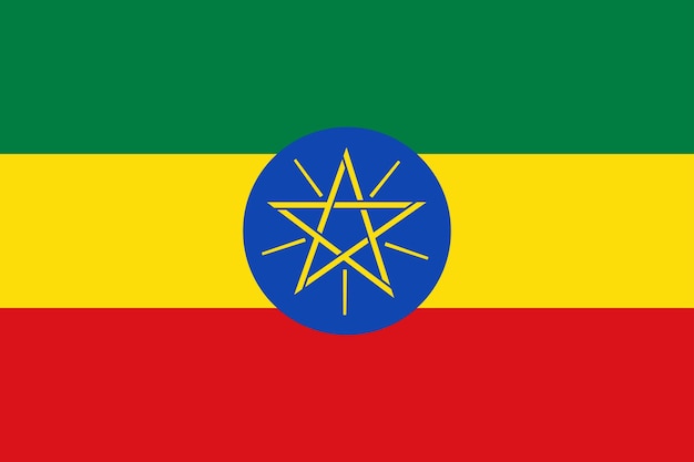 Ethiopia flag in round shape Flag of Ethiopia design shape