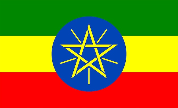 Ethiopië Vlag Ontwerp Illustraties Vectoren