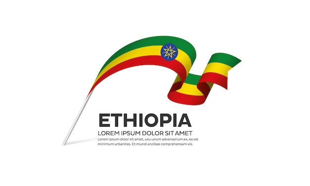 Ethiopië vlag vector