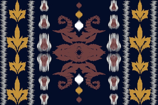 Ethnic abstract ikat art Seamless pattern in tribal folk embroidery and Mexican style