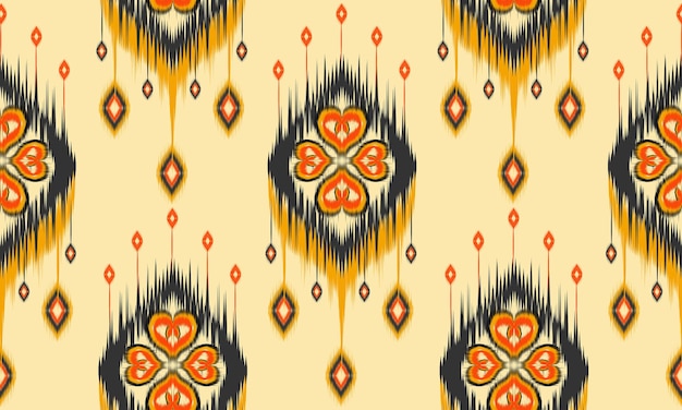 Ethnic abstract ikat art. seamless pattern in tribal.