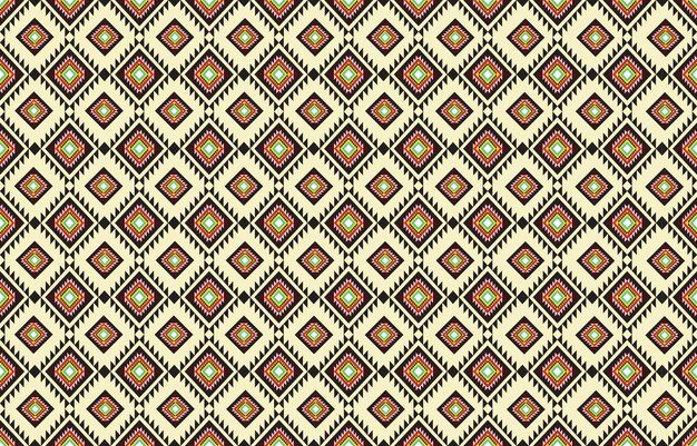 Ethnic abstract ikat art. Seamless pattern