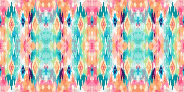 Ethnic abstract ikat artcolorful seamless pattern in tribalfolk embroiderycolorful ethnic pattern