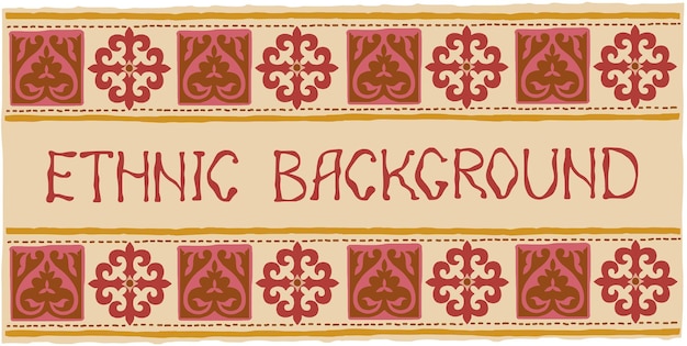 Vector ethnic background on the theme of scythian and turkic art, vector design