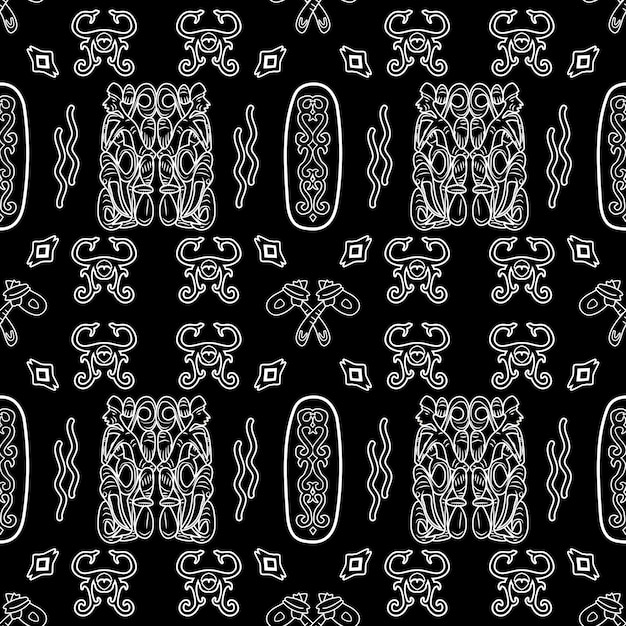 Ethnic batik papua fabric pattern 079