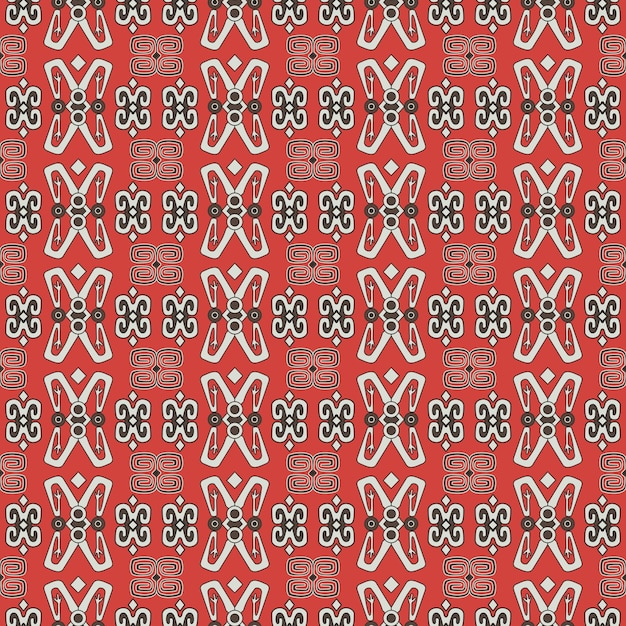 Ethnic batik papua textile pattern 086