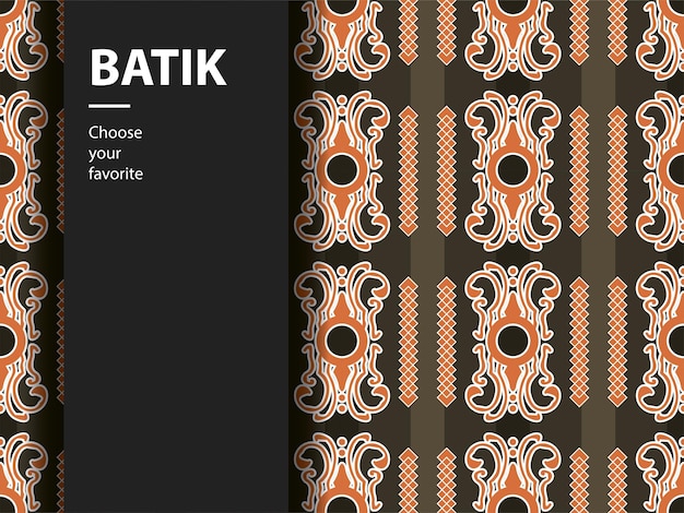 ethnic batik vector indonesian pattern fashion seamless vintage textile abstract flat culture art