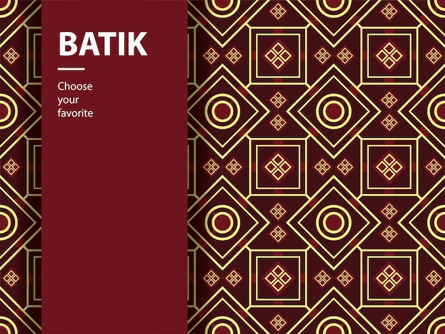 ethnic batik vector indonesian pattern fashion seamless vintage textile abstract flat culture art