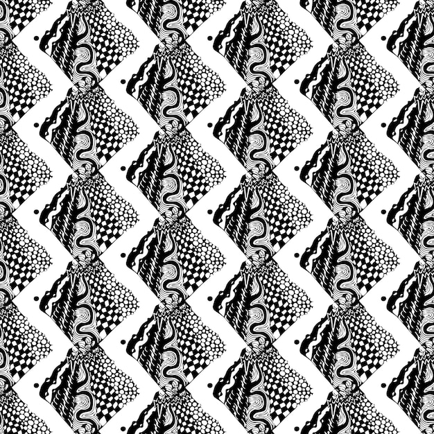 에스닉 흑백 패턴 추상 패턴