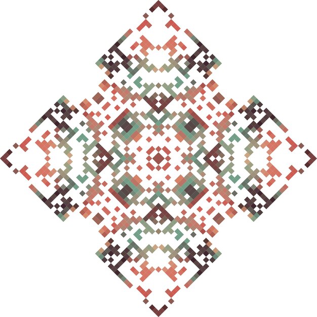 Этнический бохо-орнамент племенной узор народный мотив можно использовать для текстильной обертки обоев