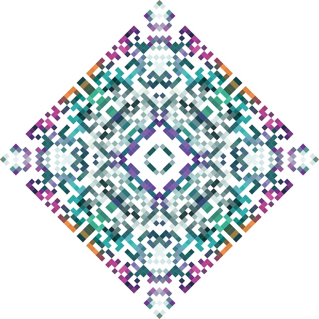 Vector ethnic boho ornament tribal pattern folk motif can be used for wallpaper textile wrapping