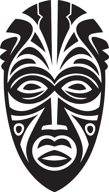민족 에니그마 부족 마스크의 검은 아이콘 부족 타페스트리 아프리카 마스크 터 기호