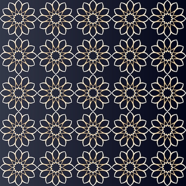 Ethnic floral seamless pattern design with mandala